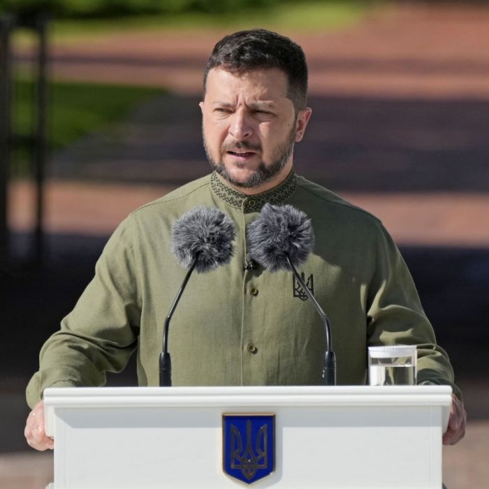 Wolodymyr Selenskyj, Präsident der Ukraine, bei einer Rede.