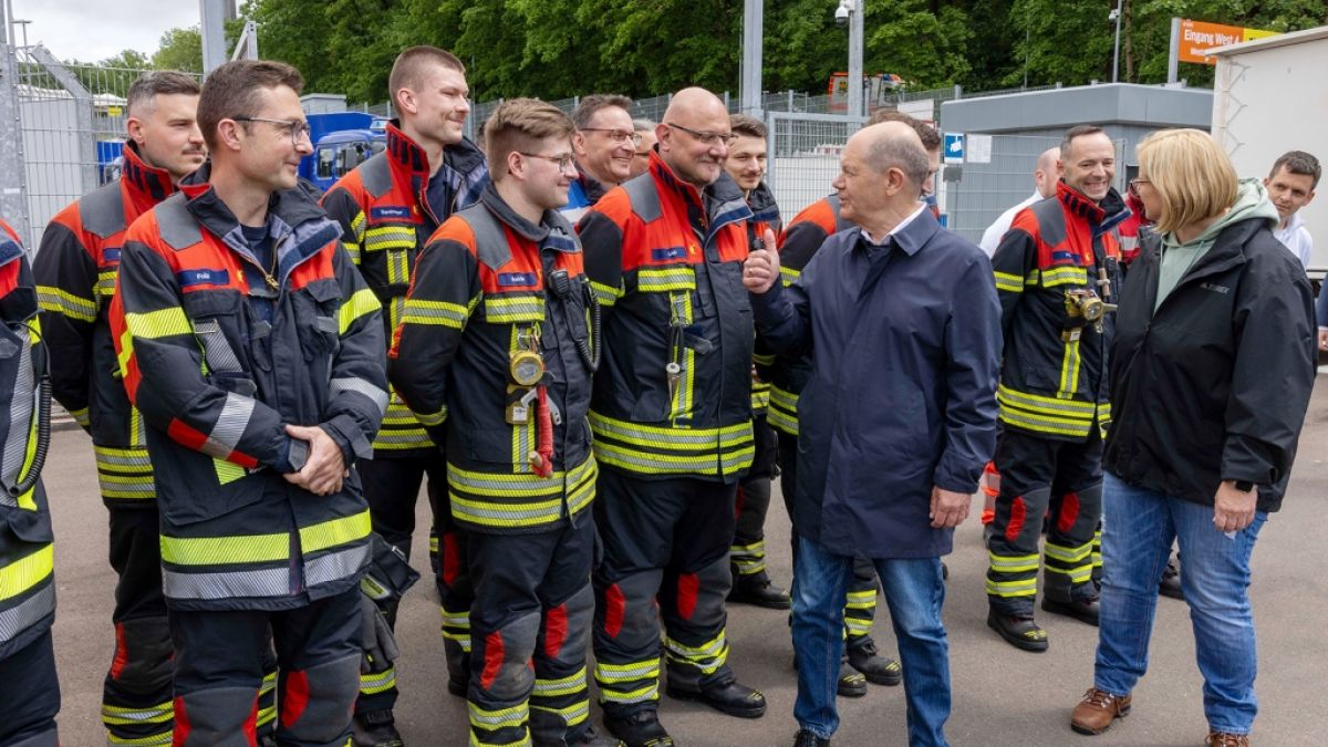 Bundeskanzler Olaf Scholz besucht das Saarland. (Foto)