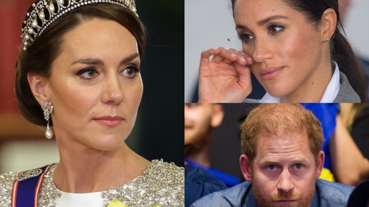 Die Royals-News der Wohe wären nicht komplett ohne Schlagzeilen zu Prinzess Kate, Meghan Markle und Prinz Harry. Die Royals-News der Wohe wären nicht komplett ohne Schlagzeilen zu Prinzess Kate, Meghan Markle und Prinz Harry. (Foto)