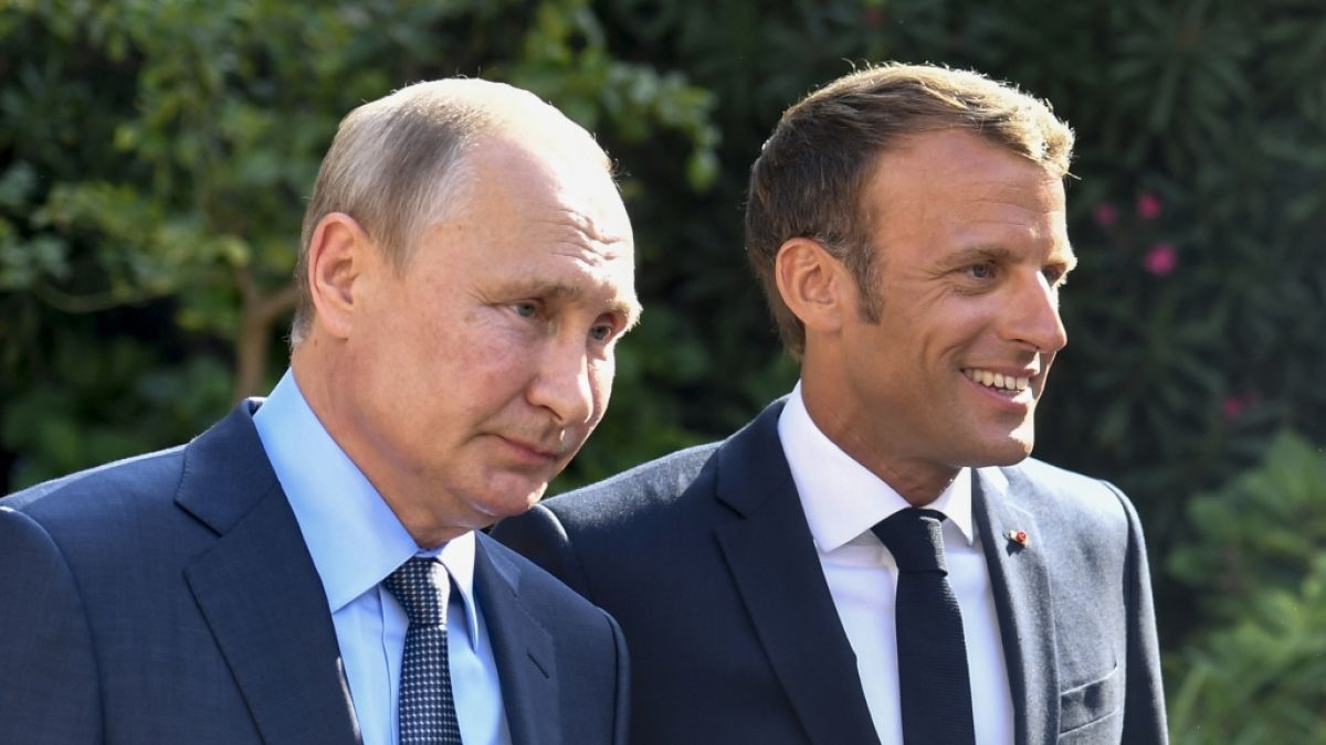 Wladimir Putin und Emmanuel Macron beim G7-Gipfel 2019. (Foto)