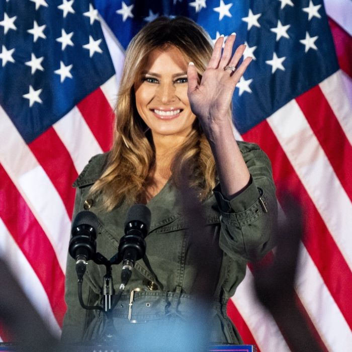 Hauptsache weit weg: Hier vergnügt sich Melania ohne ihren Donald