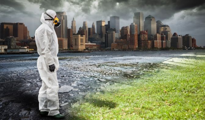 Städtische Luftverschmutzung durch Schadstoffe