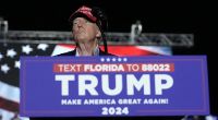 Donald Trump während seiner Rede in Miami.