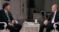 Der rechte US-Talkmaster Tucker Carlson führte im Februar 2024 ein Interview mit Wladimir Putin.