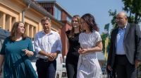 Die Grünen um Vorsitzende Ricarda Lang, Wirtschaftsminister Robert Habeck, Europa-Spitzenkandidatin Terry Reintke, Außenministerin Annalena Baerbock und Vorsitzendem Omid Nouripour (v.l.) verlieren weiter an Zustimmung.