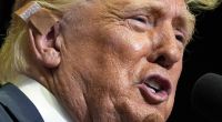 Donald Trump wird in einer neuen Umfrage von Kamala Harris überholt.