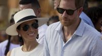 Während seiner Kolumbien-Reise wirkte Prinz Harry, hier mit seiner Ehefrau Meghan Markle, keineswegs durchweg fröhlich und beschwingt.