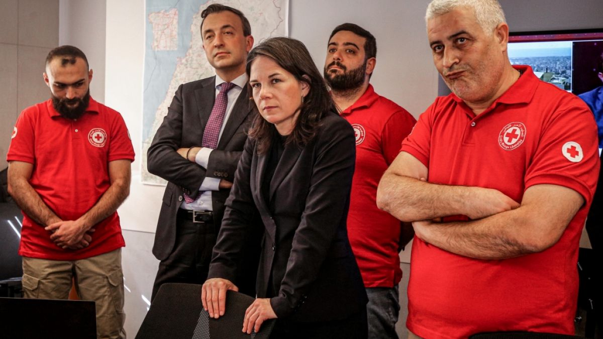 Annalena Baerbock besuchte am Mittwoch das Rote Kreuz im Libanon. (Foto)