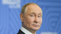 Wladimir Putin, Präsident von Russland, konnte seine Wut bei einer Pressekonferenz auf dem BRICS-Gipfel nicht verbergen.