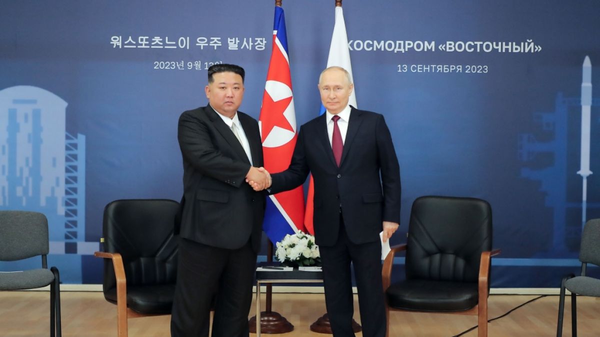 Die Zusammenarbeit zwischen Kim Jong Un (l.) und Wladimir Putin (r.) sorgt im Westen für Beunruhigung. Auch China und der Iran stellen für die demokratischen Staaten eine Bedrohung dar. (Foto)