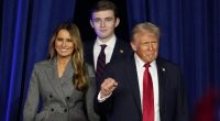 Barron Trump (M.) durfte 2024 zum ersten Mal an die Wahlurne treten.
