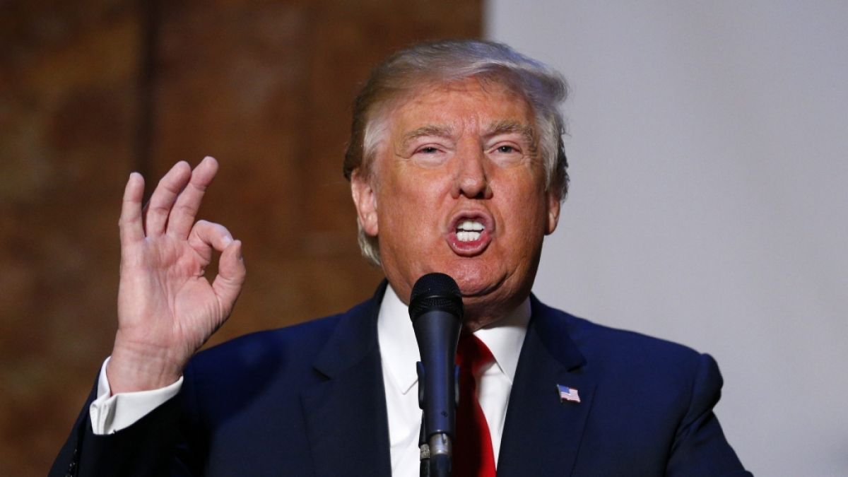 Heutzutage wirkt Donald Trump stets orange im Gesicht. Heutzutage wirkt Donald Trump stets orange im Gesicht. (Foto)