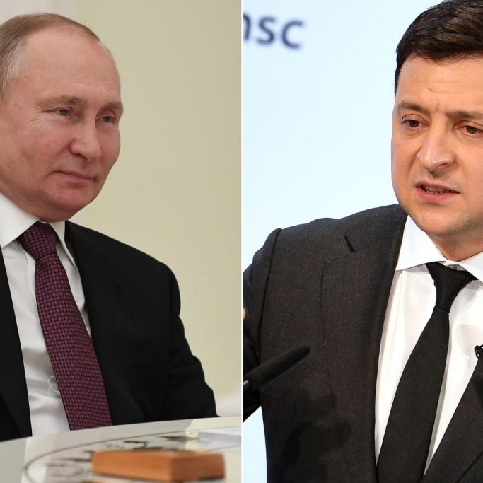 Fotos zeigen, wie der Krieg Putin und Selenskyj gezeichnet hat