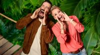 Die Moderatoren Jan Köppen und Sonja Zietlow vom RTL - Dschungelcamp 