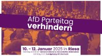 Widersetzen Protest zum AFD-Parteitag am 11.01.2025 in Riesa. 