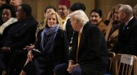 Dieses gemeinsame Foto von Donald Trump und Jill Biden sorgt im Netz für reichlich Spekulationen.