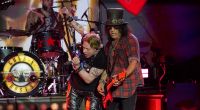 Die Frontmänner von Guns N' Roses: mit Axl Rose am Mikro und Slash an der Gitarre wird durchweg für Power-Stimmung gesorgt.