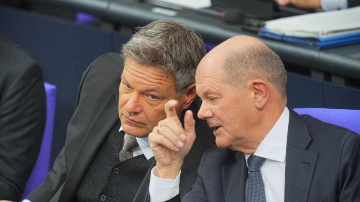 Olaf Scholz hat Robert Habeck öffentlich gerügt. (Foto)