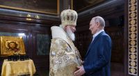 Patriarch Kirill und Wladimir Putin beim Weihnachtsgottesdienst 2025.