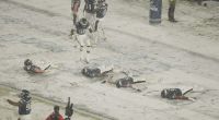 Schneeengel in der Endzone von den Philadelphia Eagles