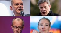 Olaf Scholz (SPD), Robert Habeck (Die Grünen), Friedrich Merz (CDU) und Alice Weidel (AfD) gehen als Kanzlerkandidaten ihrer Parteien in den Bundestagswahlkampf 2025.