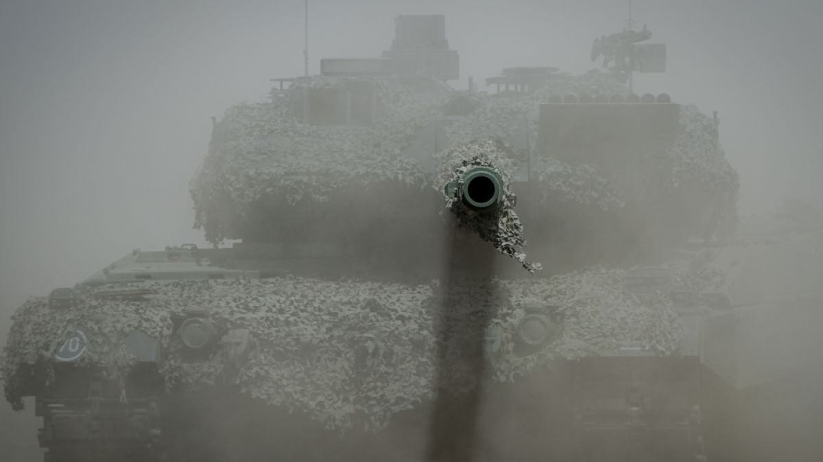 Ein deutscher Leopard-Panzer hat im Ukraine-Krieg gleich mehrere russische Fahrzeuge außer Gefecht gesetzt. (Foto)