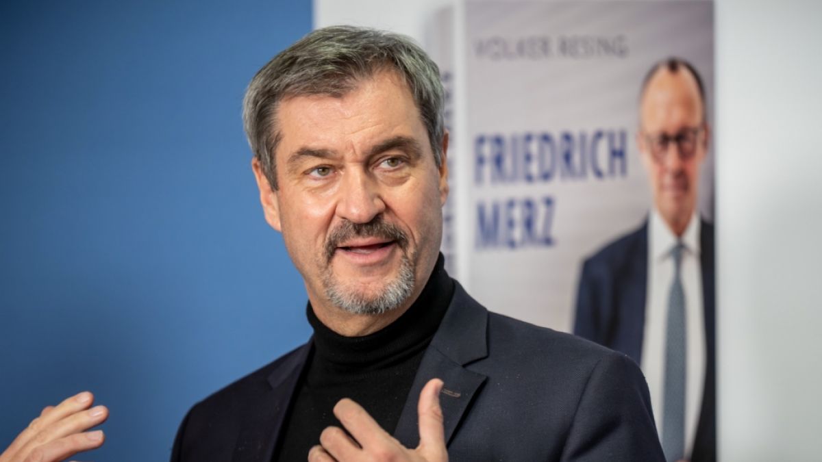 Im Talk bei Caren Miosga fällt Markus Söder ein vernichtendes Urteil über Olaf Scholz. (Foto)