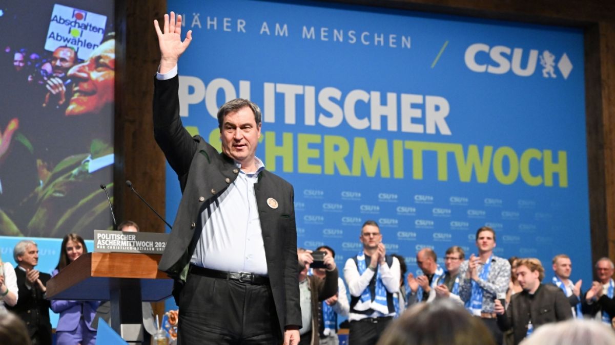 Bayerns Ministerpräsident Markus Söder wird beim Politischen Aschermittwoch der CSU 2025 in Passau wieder über andere Parteien herziehen. Bayerns Ministerpräsident Markus Söder wird beim Politischen Aschermittwoch der CSU 2025 in Passau wieder über andere Parteien herziehen. (Foto)