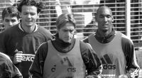 Javier Dorado (Mitte), hier neben seinen ehemaligen Mitspielern Nicolas Anelka (r.) und Elvir Balic (l.) bei Real Madrid, erlag mit nur 48 Jahren einem Leukämie-Leiden.