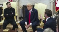 Wolodymyr Selenskyj (l.) und Donald Trump (Mitte) gerieten im Weißen Haus aneinander.