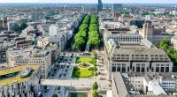 Die Düsseldorfer Königsallee aus der Vogelperspektive. Aktuelle Nachrichten aus und über Düsseldorf hier auf news.de.