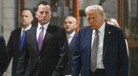Der US-Sondergesandte Richard Grenell (l.), hier neben Donald Trump, empört nicht nur ukrainische Politiker mit Aussagen zu Atomwaffen.