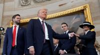 Präsident Donald Trump bei der Amtseinführung im US-Kapitol. Seine mächtigen Unterstützer Mark Zuckerberg, Jeff Bezos und Tesla-Chef Elon Musk feierten den Wahlsieg frenetisch. Nun machen sie derbe Verluste.