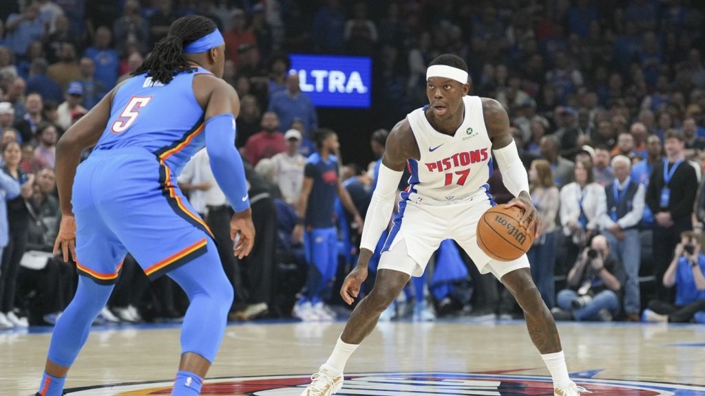 Der deutsche Dennis Schröder (17) der Detroit Pistons konzentriert sich in der NBA, am 02.04.2025. (Symbolbild) (Foto)