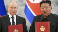 Nordkorea-Führer Kim Jong-un (rechts) unterstützt Wladimir Putin im Ukraine-Krieg.