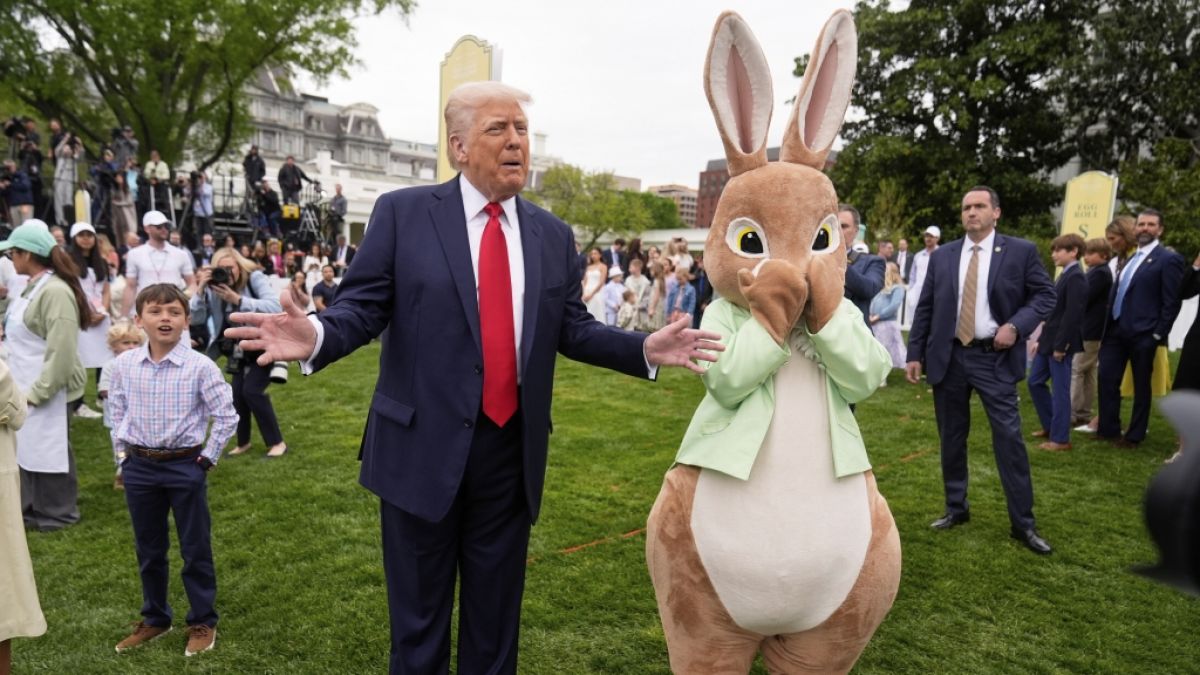 Donald Trump feierte Ostern im Garten vom Weißen Haus. Donald Trump feierte Ostern im Garten vom Weißen Haus. (Foto)
