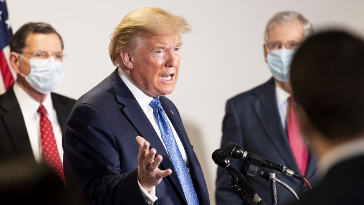 Einer von China vorgelegten Argumentation sollen die USA unter Donald Trump schuld an der verheerenden Coronavirus-Pandemie sein. Einer von China vorgelegten Argumentation sollen die USA unter Donald Trump schuld an der verheerenden Coronavirus-Pandemie sein. (Foto)