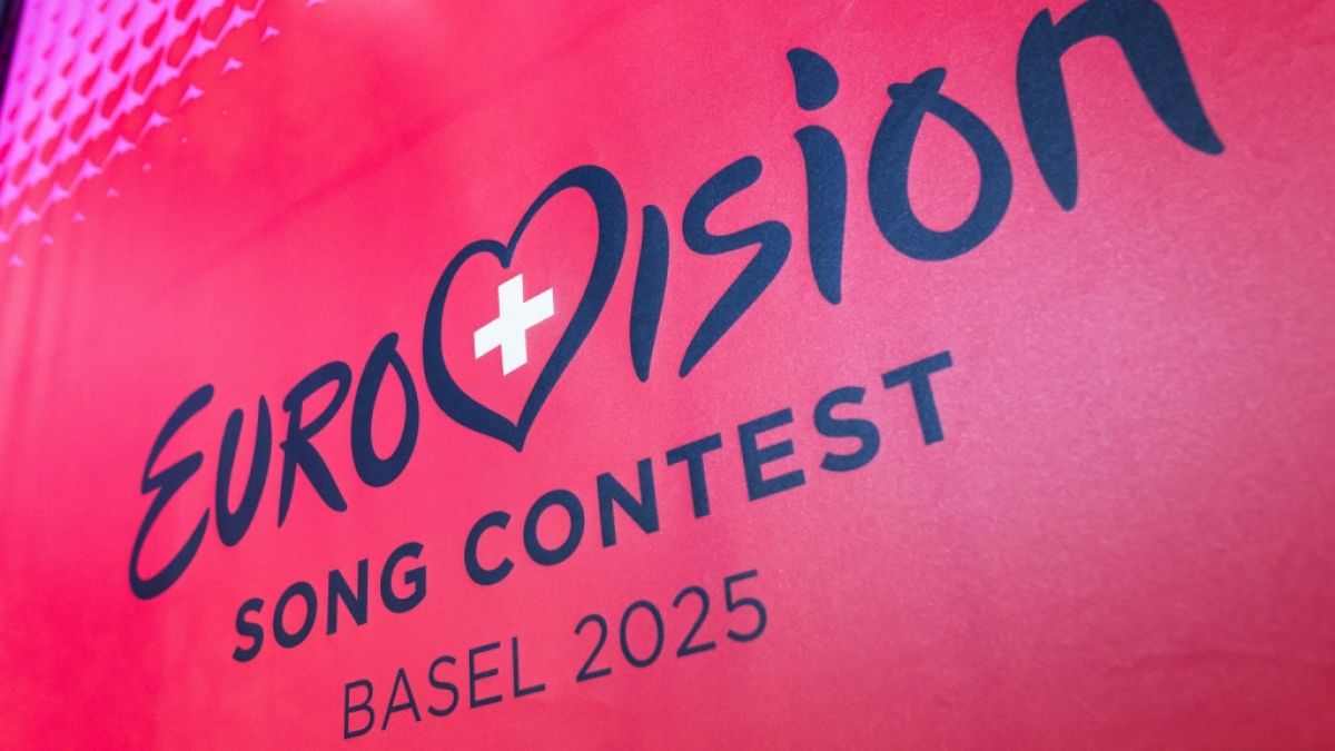 Das Logo des Eurovision Song Contest (ESC) 2025 ist auf einem Banner zu sehen. Das Logo des Eurovision Song Contest (ESC) 2025 ist auf einem Banner zu sehen. (Foto)
