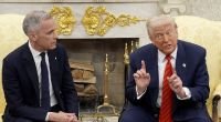 Einen Seitenhieb gegen Donald Trump (rechts) konnte sich Mark Carney nicht verkneifen.