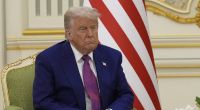 Donald Trump während seines Treffens mit dem saudischen Kronprinzen im Königspalast in Riad.
