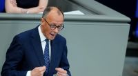 Friedrich Merz während seiner ersten Regierungserklärung als Bundeskanzler im Bundestag.