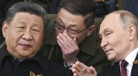 Bei Xi Jinpings (links) neuem Drohnen-Monster dürfte selbst Wladimir Putin staunen.
