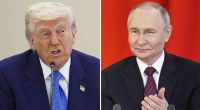 Trotz Drohungen verhängte US-Präsident Donald Trump (l.) noch keine neuen Sanktionen gegen Kremlchef Wladimir Putin (r.).