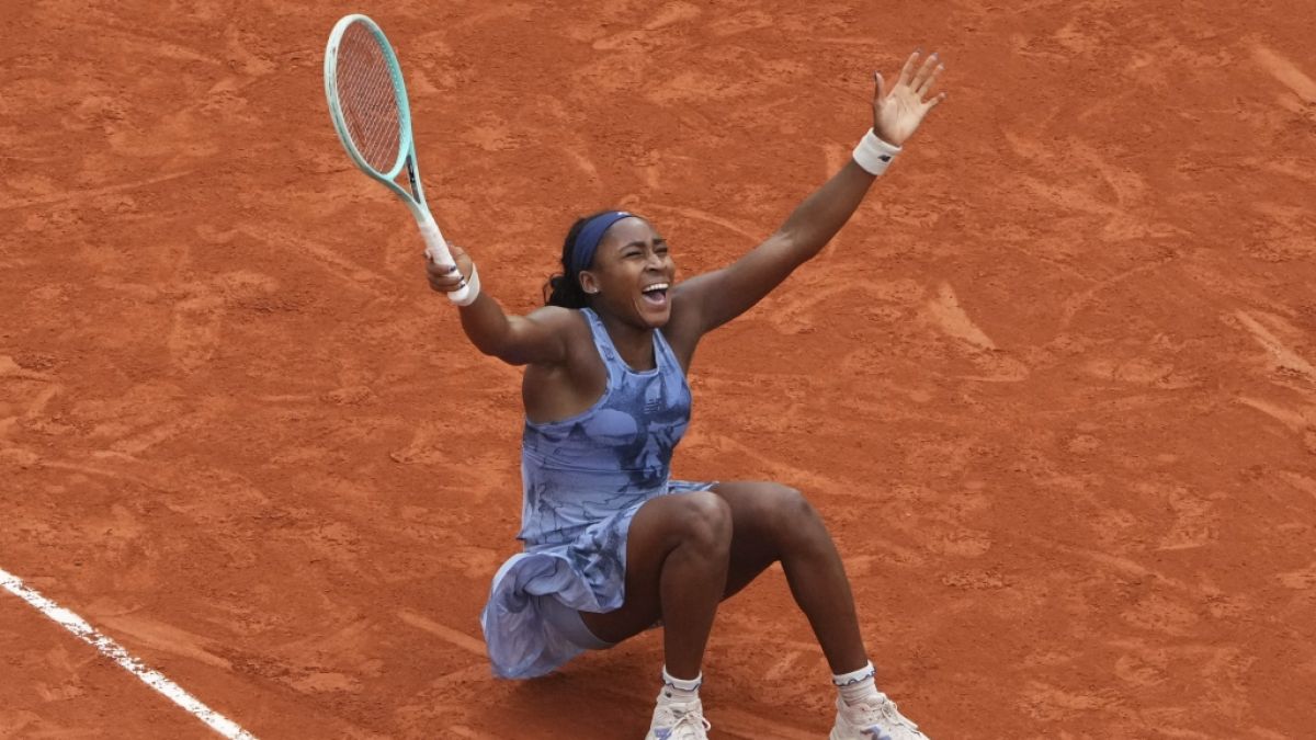 Riesige Freude auf dem Platz: Coco Gauff gewinnt die French Open. (Foto)