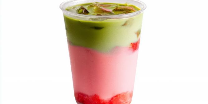 Iced Strawberry Matcha Latte