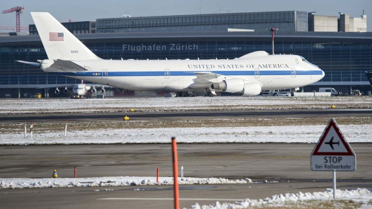Eine Boeing E-4B der US Air Force im Jahr 2016 auf dem Flughafen Zürich. Eine Boeing E-4B der US Air Force im Jahr 2016 auf dem Flughafen Zürich. (Foto)