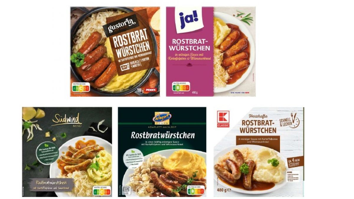 Das potenziell krebserregende Fertiggericht mit Bratwürstchen, Kartoffelbrei und Sauerkraut wurde unter anderem bei Rewe, Edeka, Kaufland und Penny verkauft. Das potenziell krebserregende Fertiggericht mit Bratwürstchen, Kartoffelbrei und Sauerkraut wurde unter anderem bei Rewe, Edeka, Kaufland und Penny verkauft. (Foto)