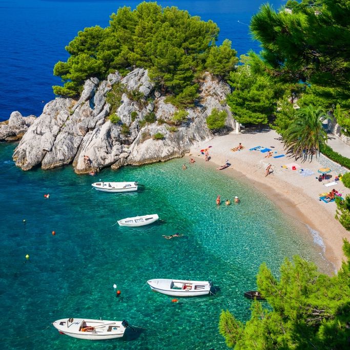 Wunderschöne Bildkulissen wie diese findet man überall an der Adria in Dalmatien.