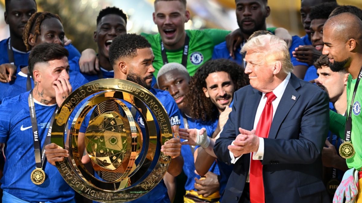 Donald Trump crashte die Sieges-Party von Club-WM-Sieger Chelsea. (Foto)