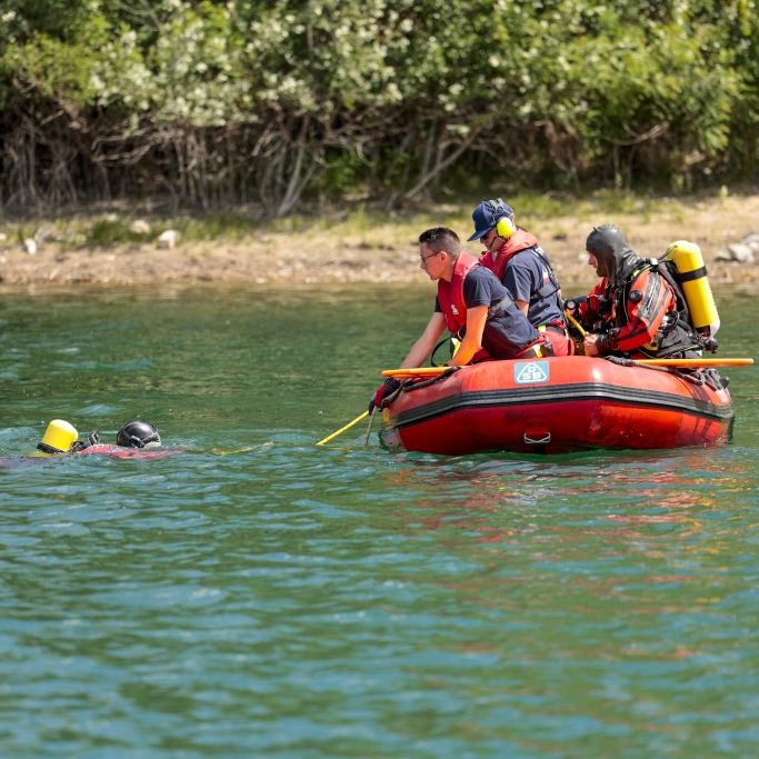 Suche einer Person mit Drohne  in Radolfzell am Bodensee